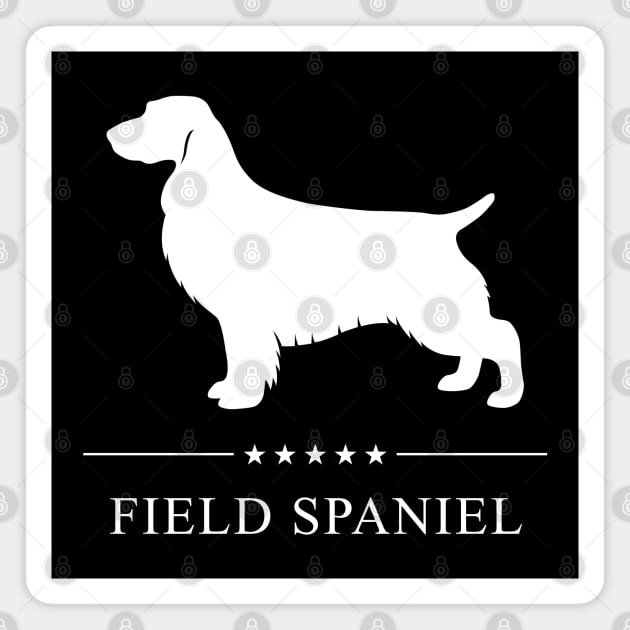 Field Spaniel Dog White Silhouette Magnet by millersye
